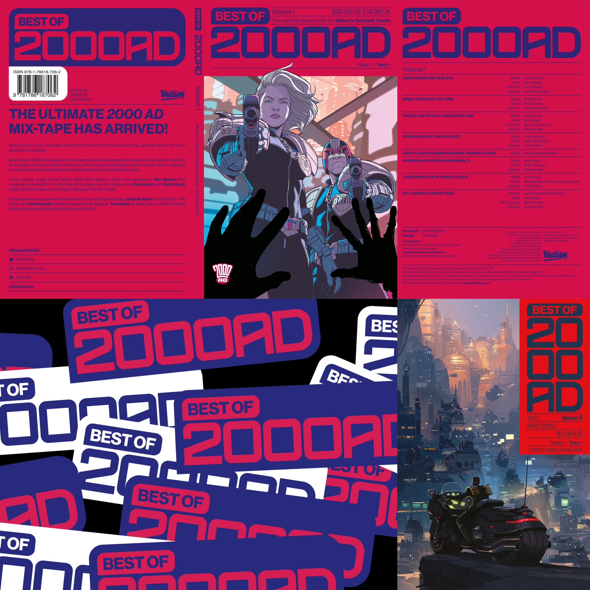 Best of 2000 AD Vol 1 cover design