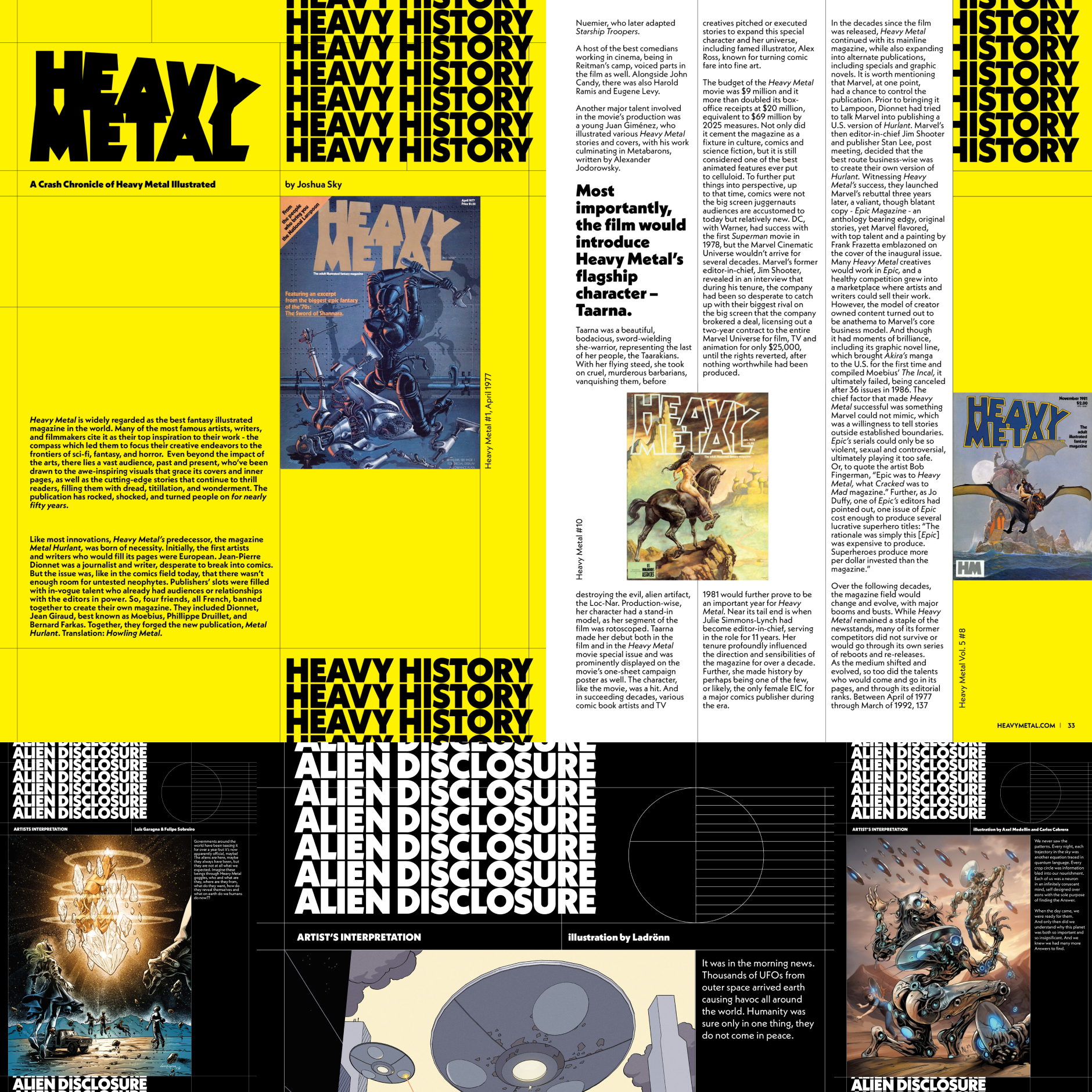 Heavy Metal magazine pages
